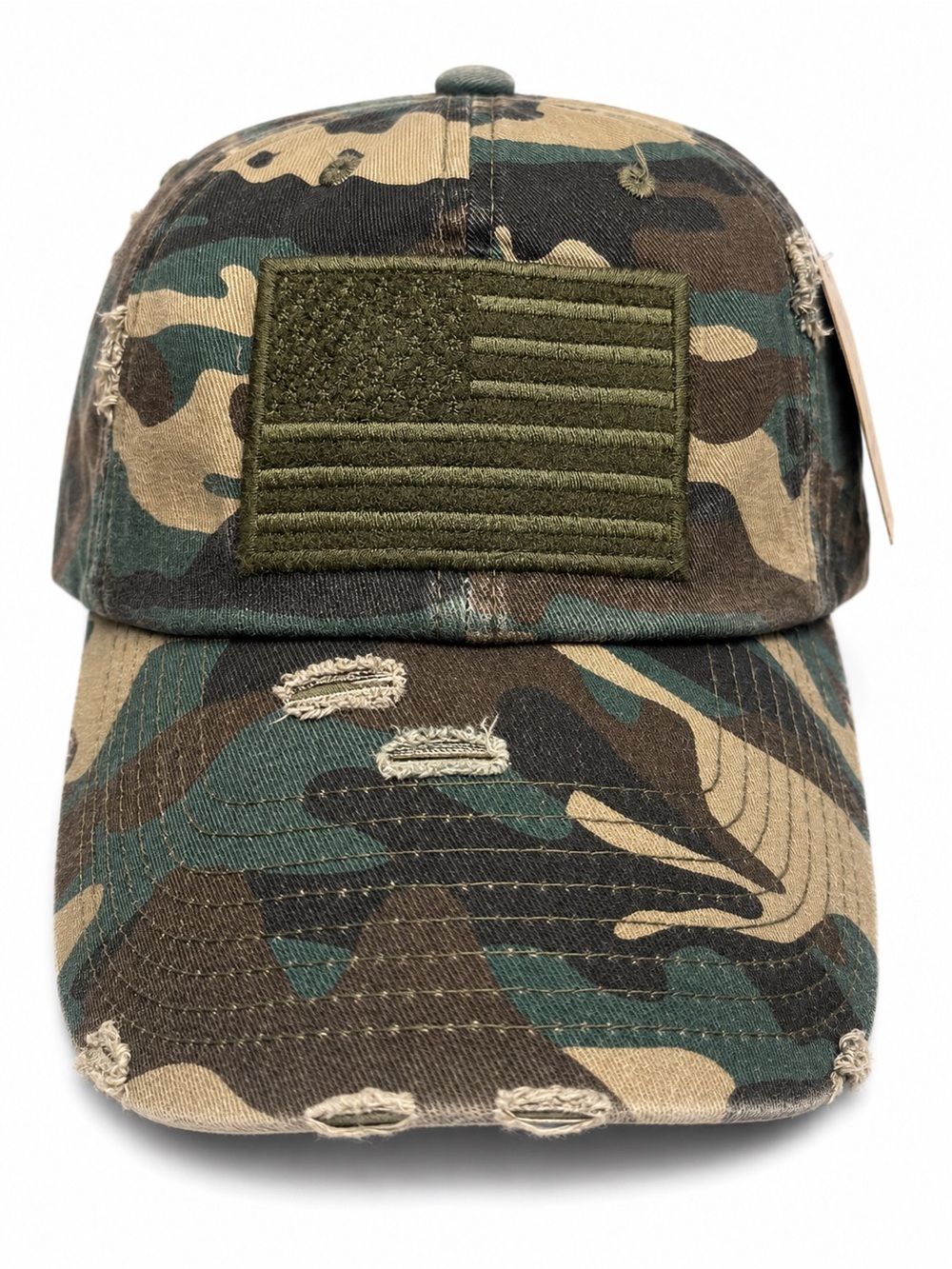 KBETHOS Camouflage Distressed American Flag Dad Hat NWT